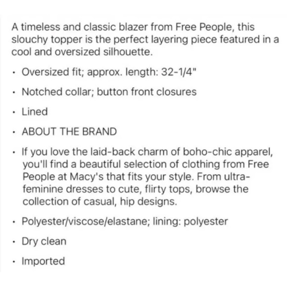 Free People Hannah Slouchy Double Breasted Blazer in Oregano - Picture 9 of 9